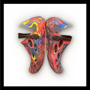 Woman’s Merrell Hydro Moc Water Hiking Shoes Rainbow Watercolor Size 8 strap